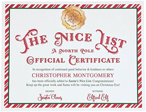 Персонализиран сертификат на Дядо Коледа
