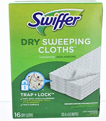 Кърпички за сухо почистване Swiffer Метла 16 ea (опаковка от 2 броя)