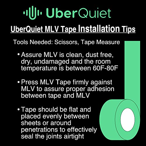 Швовая лента UberQuiet MLV, 2 x 108 - за инсталиране на шумоизоляционных винил филми с гъста зареждане (около 150-200 кв. фута MLV в ролка)