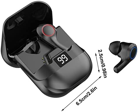 lhfiqS Цифров дисплей със Сензорен контрол Безжични слушалки Bluetooth TWS-Слушалки Стерео слушалки в ушите Слушалки Ipx5 Waterpro