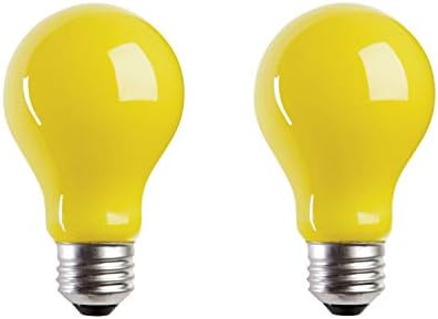 Жълта лампа с нажежаема жичка Xtricity A19, 60 W, средна База E26, 130 В, (2 опаковки)