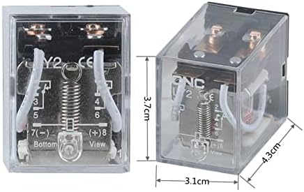 Бобината на реле TINTAG LY2NJ General DPDT Micro Mini Електромагнитен превключващ ключ без основание контакт AC 110V 220V DC 12V 24V 20PCS (Размер: AC 24V 20PCS)