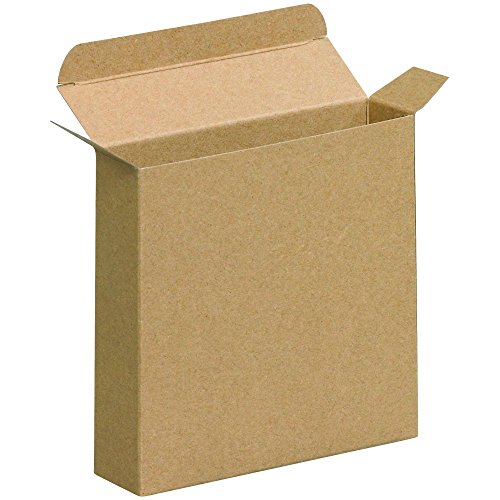 Картонени кутии за сгъване с обратна вытачкой марка Partners PRTC38, 4 x 1 5/8 x 4, Крафт (опаковка от 500 броя)