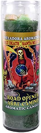 12 Броя Коктейлни Свещи Отварачка за Пътя на СВЕТАТА Смърт Santa Muerte ABRE Camino