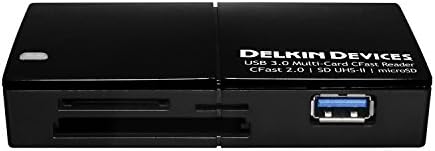 Четец на карти с памет Delkin USB 3.0, с множество слотове CFast 2.0 (DDREADER-48)