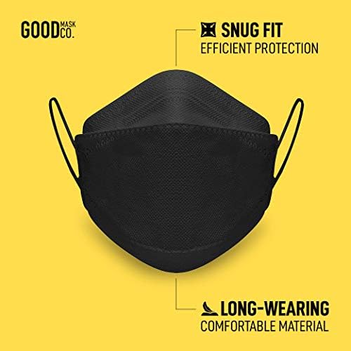 Компанията Good Mask Co. Черна маска за лице Good Comfort KN95 25 опаковки и детска Черна маска KN95 25 опаковки