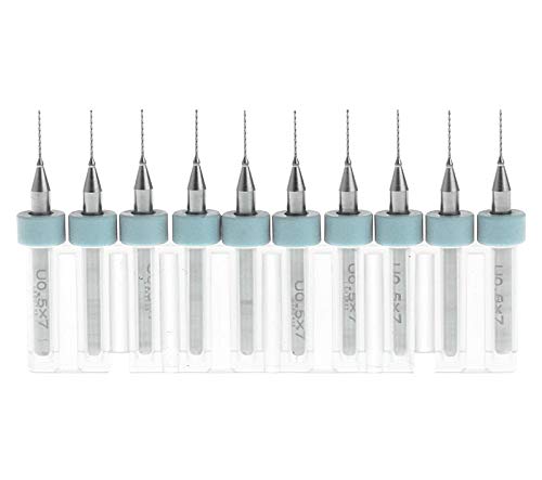 Твърдосплавен Въртящ се инструмент за печатни платки MASO 10 бр 0,6 мм Свредло за микро-печатни платки от волфрамов карбид, 1/8 на Опашка за печатни платки, Dremel, Бижута, CNC, Меки Метали, Печатни платки, cnc Гравиране