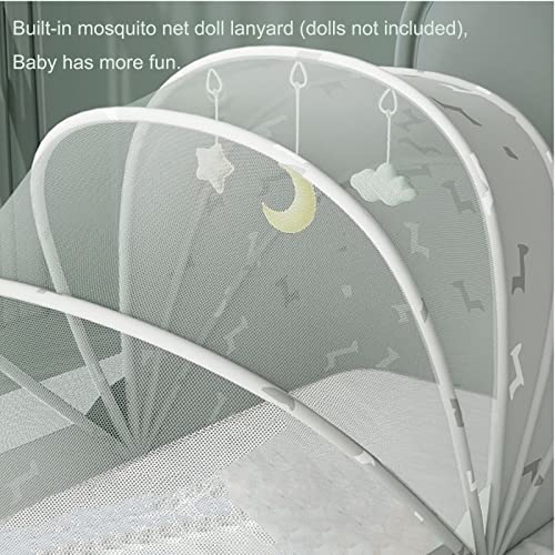 Hxxyilok Детска Mosquito Net Легло Палатка Детска Преносима Сгъваема Капак За Яслите Дишащи Сгъваеми Креватчета Бездънна Мрежа За Яслите Козирка