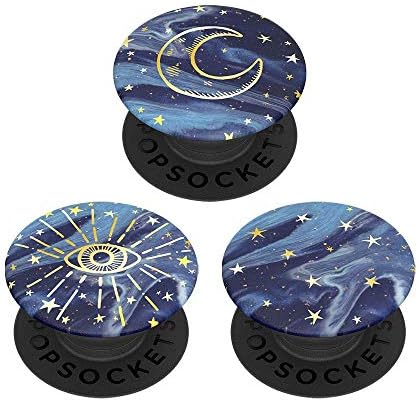 PopSockets PopMinis: Мини-дръжки за телефони и таблети (3 опаковки) - Starry Skies