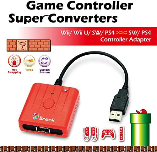 Brook Super Converter - Wii U в SW, Ретро-адаптер контролер за игрови конзоли Switch/ PS4 / PC