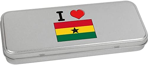 Метална Лидице кутия за съхранение на Azeeda 80 мм I Love Ghana loops (TT00181698)