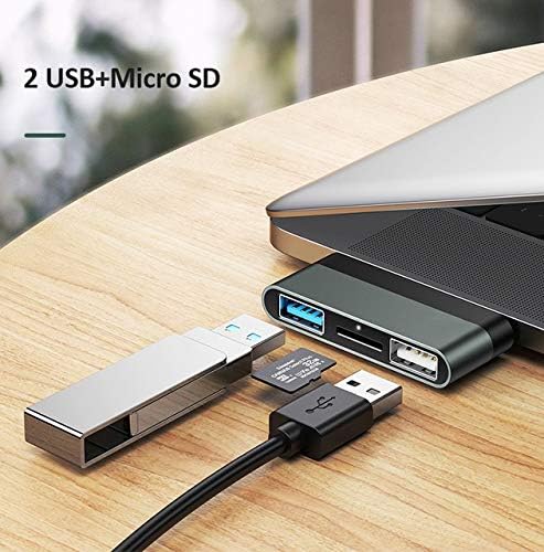 Кабел HOUKAI Type-C Мини-Хъб USB 3,0 2,0 Hub Мулти USB Сплитер Адаптер за вашия Лаптоп/Телефон/PC USB-Хъб, Удължител за Висока Скорост