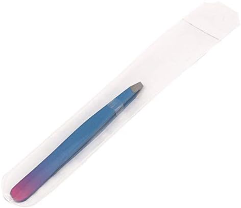 DDP Небето-синьо и розово наклонен пинсети | Професионален пинсети с наклонен връх от неръждаема стомана - най-Добрият точност пинсети за вежди за ежедневието красота!