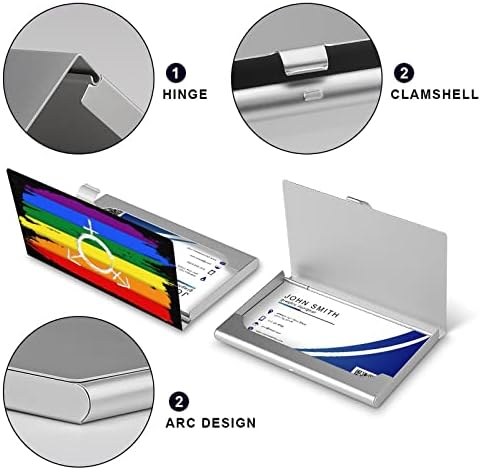 Акварел флаг рейнбоу спектър, за употреба за бизнес-идентификация, Селма, калъф, професионален метален джоб-органайзер за именни карти