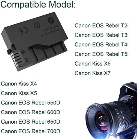 F1TP ACK-E8 захранващ Адаптер ac DR-E8 Комплект Connector постоянен ток За Смяна на батерията LP-E8 за фотоапарати Canon EOS Rebel T5i T4i T3i T2i 700D 650D 600D 550D