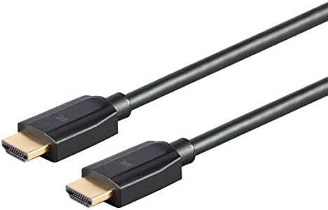 Високата кабел HDMI Monoprice 8K с дължина 10 метра, черен (5 бр.), без лого, 48 gbps, съвместимо с Sony Playstation 5, Playstation 5 Digital Edition, Microsoft Xbox Series X и Xbox Серия S