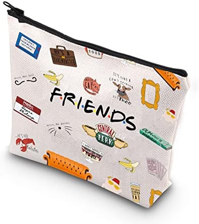 Подарък в стил тв шоу Central Perk Класическа чанта за грим в стила на телевизионен сериал, с цип (Вдъхновена от телевизионно предаване)