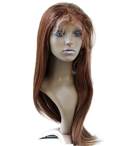 Перука на съвсем малък отпред, перука от човешки косъм, европейските естествени коси Реми, яки, цвят: 4, светло кафяво