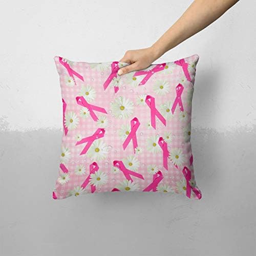 iiRov Pink Ribbon Колаж Информираността за рака на гърдата - Индивидуален Декоративен Начало Декор На закрито или На открито, Калъфка за дивана, на леглото или на диванной възглавници (САМО Калъфка за възглавница)