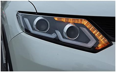 Главоболие фенер е Съвместим с автомобил Nissan X-trail 2014- Rouge Фарове, Фарове за мъгла Дневни Ходова Светлини DRL H7 led Биксеноновая Лампа Автомобилен Аксесоар (Цвят: комплект led къси светлини)
