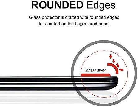 (2 опаковки) Supershieldz е Предназначен за Motorola (Moto G7 Power) Защитен слой от закалено стъкло (Пълно покритие на екрана), Защищающая от надраскване, Без мехурчета (черен)