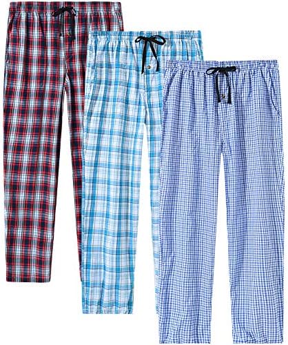 Мъжки Пижамные Панталони MoFiz, Ультралегкие Пижамные Панталони, Пижамные Панталони с джоб на съвсем малък, 3 опаковки