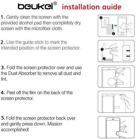 защитно фолио beukei (3 опаковки) за OnePlus 5T от закалено стъкло, не се драска, без мехурчета (не е подходящ за OnePlus 5)