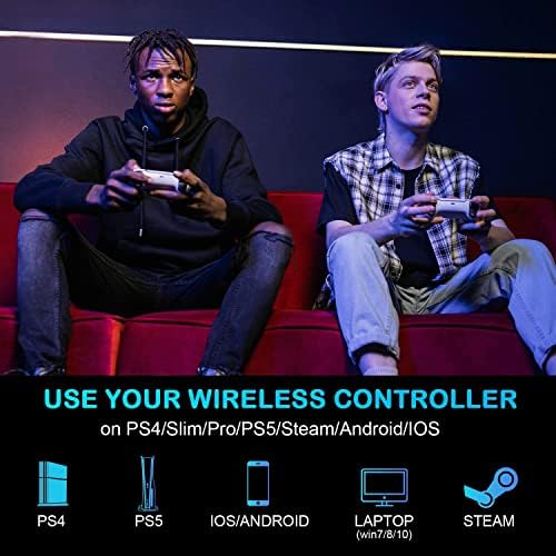 YU33 Control контролера на PS4, Игри на дистанционно управление за елит контролер PS4 с турбокомпресор, Steam Gamepad За работа с контролер Playstation 4 с заден панел, Контролери Scuf за PS4 /Pro / PC / IOS / Android