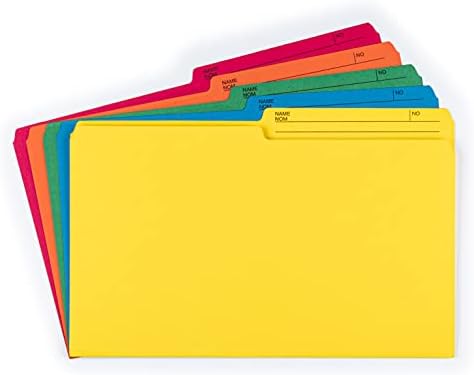 Реверсивная папка за файлове Smead, панела с принтом 1/2, стандартен размер, различни цветове, 50 броя в опаковка (15394)