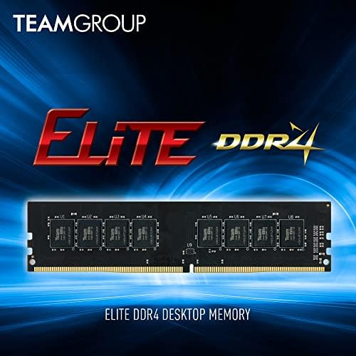 TEAMGROUP Elite DDR4 32GB Kit (2x16 GB), 3200 Mhz (PC4-25600) CL22 Без буфериране, без ECC 1,2 В UDIMM 288-пинов модул с памет за настолен компютър за Ъпгрейд на ram - TED432G3200C22DC01