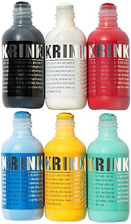 Набор от маркери Krink K-60 от 6 цвята - Ярки и Непрозрачни Маркери за графити в стил Изобразително изкуство за платно, Метал, Стъкло, хартия и много Други - Перманентен Маркер за графити на алкохолна основа за устойчиви